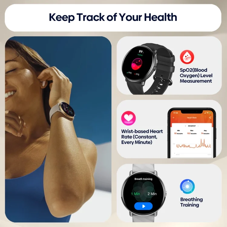 EDA0062901_B4.webp Zeblaze GTR 3 Pro 1.43 inch Screen Voice Calling Smart Watch, Support Heart Rate / Blood Pressure / Blood Oxygen - Image 5