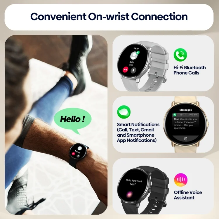 EDA0062901_B6.webp Zeblaze GTR 3 Pro 1.43 inch Screen Voice Calling Smart Watch, Support Heart Rate / Blood Pressure / Blood Oxygen - Image 7