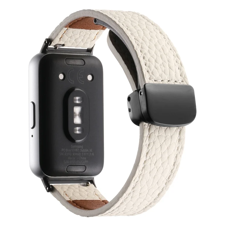 EDA006293301A_1.webp Litchi Texture Magnetic Black Buckle Leather Watch Band - Image 6