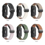 Litchi Texture Magnetic Black Buckle Leather Watch Band - Image 5