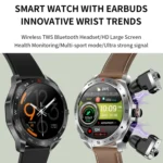 LEMFO T95 1.52 inch IPS Screen 2 in 1 Bluetooth Earphone Smart Watch Support Health Monitoring - Image 2
