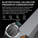 LEMFO T95 1.52 inch IPS Screen 2 in 1 Bluetooth Earphone Smart Watch Support Health Monitoring - Image 13