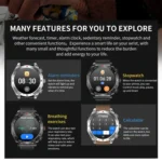 LEMFO T95 1.52 inch IPS Screen 2 in 1 Bluetooth Earphone Smart Watch Support Health Monitoring - Image 16