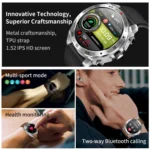 LEMFO T95 1.52 inch IPS Screen 2 in 1 Bluetooth Earphone Smart Watch Support Health Monitoring - Image 4