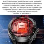 LEMFO T95 1.52 inch IPS Screen 2 in 1 Bluetooth Earphone Smart Watch Support Health Monitoring - Image 10