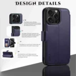 ESEBLE E1 Nappa Texture MagSafe Holder Leather Phone Case, For iPhone 15 Pro Max, For iPhone 15 Pro, For iPhone 15 Plus / 14 Plus, For iPhone 15, For iPhone 14 / 13 - Image 6