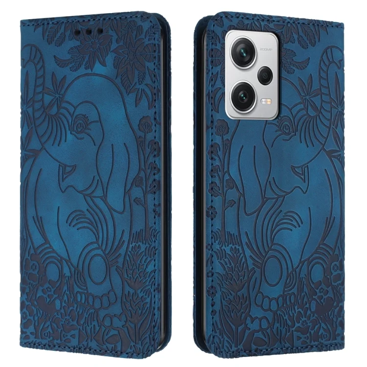 Retro Elephant Embossed Leather Phone Case, For Xiaomi Poco X5/Redmi Note 12 5G Global, For Xiaomi Redmi 12C, For Xiaomi Redmi A1+, For Xiaomi Redmi A1, For Xiaomi Redmi Note 11 Pro 4G / 5G Global