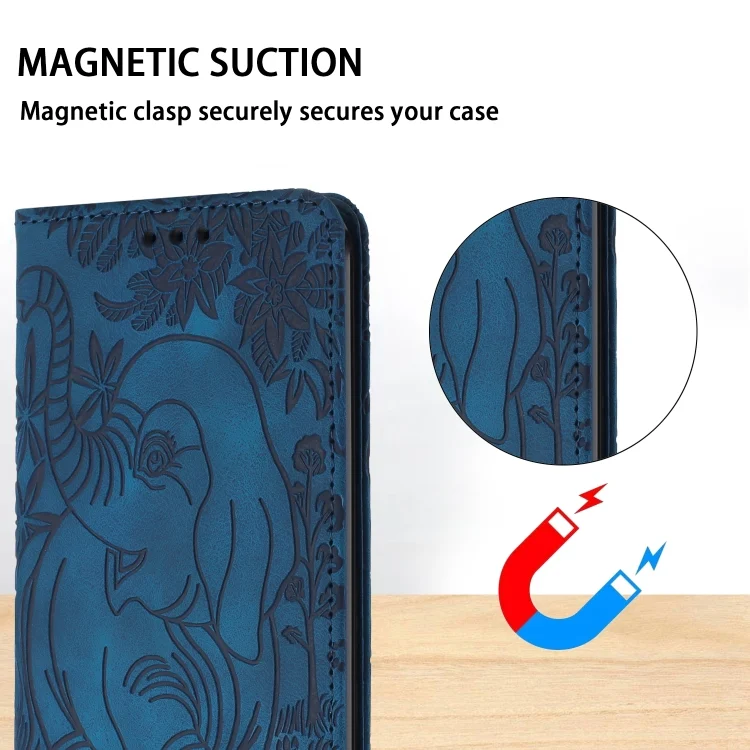 EDA006311624A_3.webp Retro Elephant Embossed Leather Phone Case, For Xiaomi Redmi 13 4G, For Xiaomi Redmi A3, For Xiaomi Redmi Note 13 Pro 4G, For Xiaomi Redmi Note 13 4G, For Xiaomi Redmi 13C 4G / 5G - Image 4