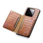Crocodile Texture Card Bag Design Full Coverage Phone Case, For Xiaomi 14, For Xiaomi Redmi K60 Ultra/13T/13T Pro, For Xiaomi Redmi 12/Note 12R, For Xiaomi Redmi Note 12 Turbo/Poco F5 - Image 5