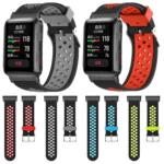 Two Color Punched Silicone Watch Band - Image 2