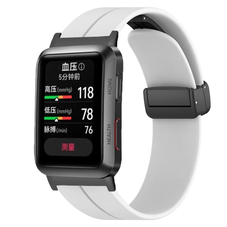 Solid Color Folding Magnetic Buckle Silicone Watch Band