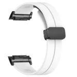 Solid Color Folding Magnetic Buckle Silicone Watch Band - Image 4