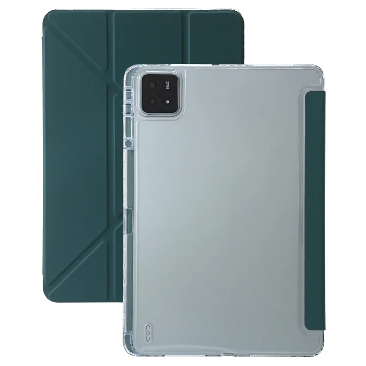 Clear Acrylic Deformation Leather Tablet Case with Pen Slot, For Xiaomi Pad 6S Pro