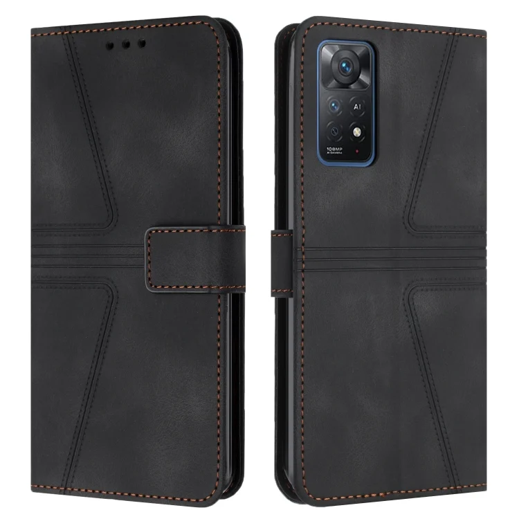 Triangle Solid Color Leather Phone Case, For Redmi Note 11 Pro 5G/4G Global, For Xiaomi Redmi 10 / 10 Prime, For Redmi Note 10 / Note 10S 4G, For Xiaomi Redmi Note 10 Pro 4G, For Xiaomi Redmi 9A