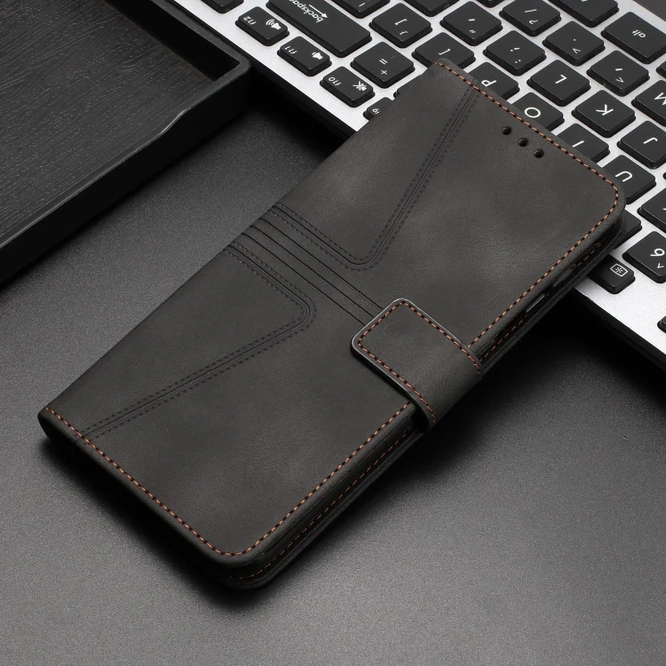 EDA006333215A_1.webp Triangle Solid Color Leather Phone Case, For Xiaomi Redmi Note 9, For Xiaomi Redmi Note 9 Pro - Image 2