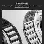 22mm Magnetic Clasp Braided Chain Stainless Steel Watch Band - Image 5