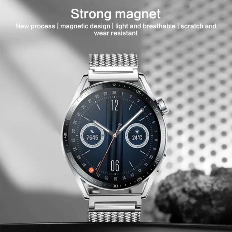 EDA0063341_B5.webp 22mm Magnetic Clasp Braided Chain Stainless Steel Watch Band - Image 6
