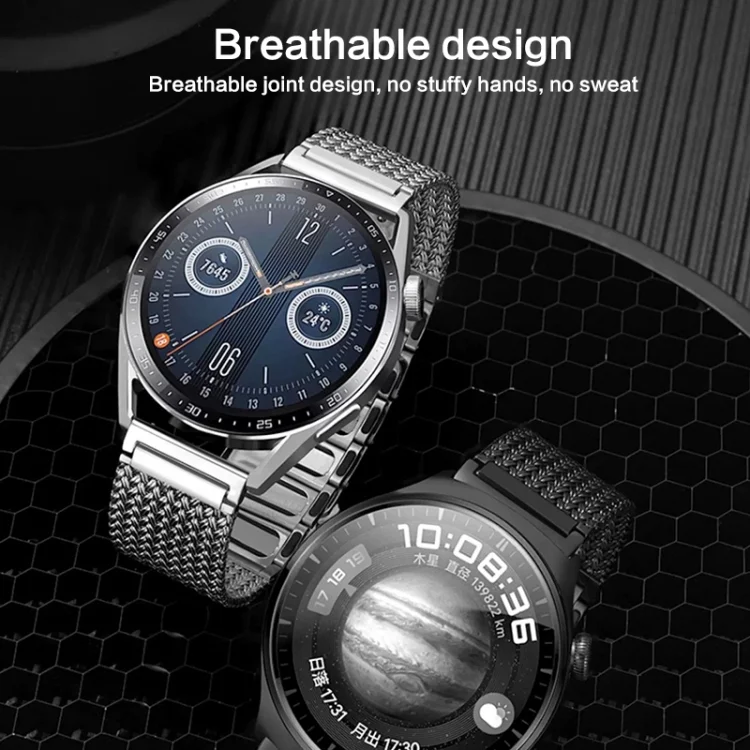 EDA0063341_B6.webp 22mm Magnetic Clasp Braided Chain Stainless Steel Watch Band - Image 7