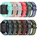 Two Color Breathable Silicone Watch Band - Image 3