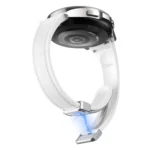 Slim Magnetic Silver Buckle Leather Silicone Watch Band - Image 5