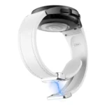 Magnetic Silver Buckle Leather Silicone Watch Band - Image 5