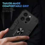 Shockproof Metal Ring Holder Phone Case, For iPhone 16 Pro Max, For iPhone 16 Pro, For iPhone 15 Pro Max, For iPhone 15 Pro, For iPhone 15 Plus, For iPhone 15 - Image 5