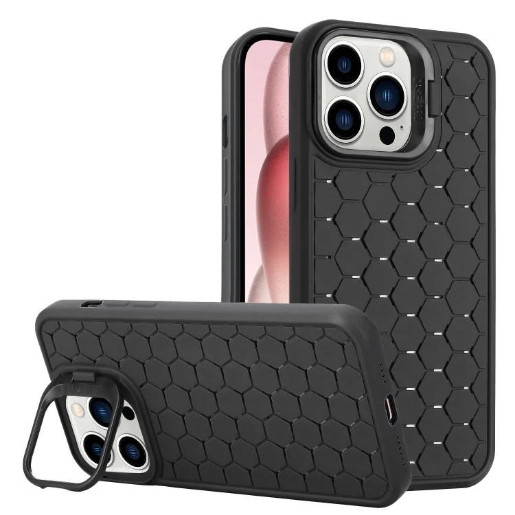Honeycomb Radiating Lens Holder TPU Phone Case, For iPhone 13 Pro Max, For iPhone 13 Pro, For iPhone 13