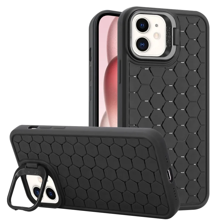 Honeycomb Radiating Lens Holder TPU Phone Case, For iPhone 12, For iPhone 12 Pro Max, For iPhone 12 Pro