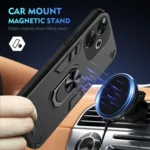 Shockproof Metal Ring Holder Phone Case, For Xiaomi Redmi Turbo 3, For Xiaomi Redmi A3, For Xiaomi Redmi Note 13 4G, For Xiaomi Poco X6 Pro 5G, For Xiaomi 14 Pro, For Xiaomi 14 - Image 2