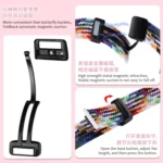 Two-color Magnetic Braided Nylon Watch Band - Image 4
