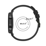 Striped Stainless Steel Buckle Silicone Watch Band - Image 3