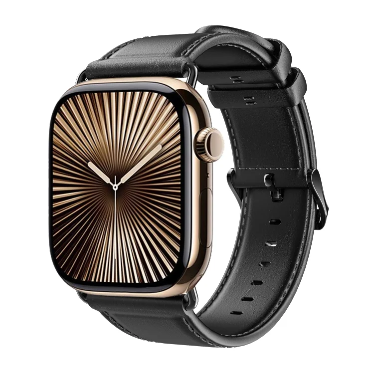 DUX DUCIS Business Genuine Leather Watch Strap, For Apple Watch Series 10 46mm, For Apple Watch Series 10 42mm, For Apple Watch SE 2023 44mm, For Apple Watch SE 2023 40mm, For Apple Watch Ultra 2 4...