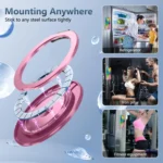 Gold Shield CD Pattern MagSafe Magnetic Phone Case with Rotating Stand, For iPhone 16 Pro Max, For iPhone 16 Pro, For iPhone 16 Plus, For iPhone 16 - Image 6