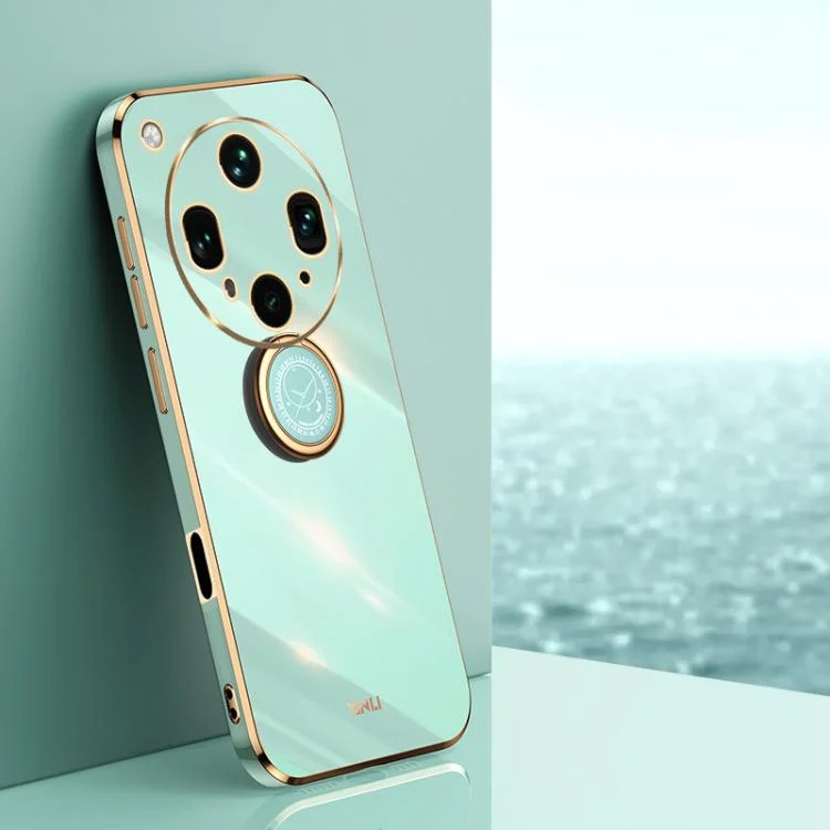 XINLI Straight Edge 6D Electroplate TPU Phone Case with Ring Holder, For OPPO Find X8 Ultra, For OPPO A5 Pro 5G Global