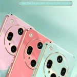 XINLI Straight Edge 6D Electroplate TPU Phone Case with Ring Holder, For OPPO Find X8 Ultra, For OPPO A5 Pro 5G Global - Image 3