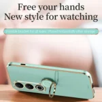 XINLI Straight Edge 6D Electroplate TPU Phone Case with Ring Holder, For OnePlus Ace 3V - Image 4