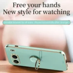 XINLI Straight Edge 6D Electroplate TPU Phone Case with Ring Holder, For OnePlus Nord 4, For OnePlus Ace 3 Pro - Image 4