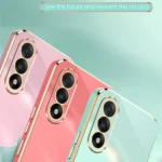 XINLI Straight Edge 6D Electroplate TPU Phone Case with Ring Holder, For OnePlus Ace 5 Ultra, For OnePlus Ace 5 Racing - Image 3