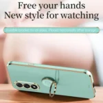 XINLI Straight Edge 6D Electroplate TPU Phone Case with Ring Holder, For OnePlus Ace 5 Ultra, For OnePlus Ace 5 Racing - Image 4