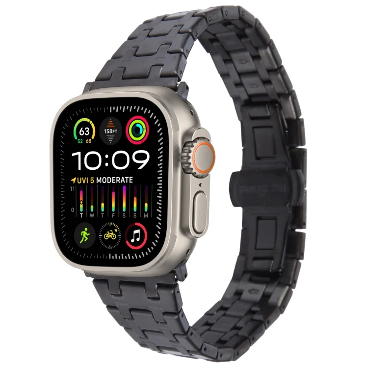 Double T Stainless Steel Watch Band, For Apple Watch Ultra 2 49mm, For Apple Watch Series 9 41mm