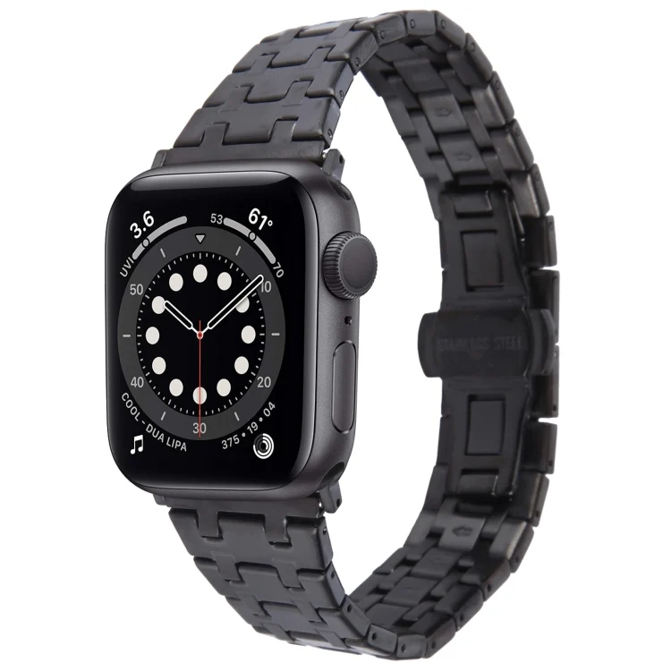EDA006380116A.webp Double T Stainless Steel Watch Band, For Apple Watch Series 6 44mm, For Apple Watch Series 5 44mm - Image 1