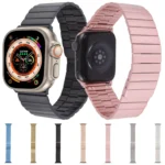 Bamboo Stainless Steel Magnetic Watch Band, For Apple Watch Series 6 40mm, For Apple Watch Series 6 44mm - Image 2