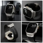 Vertical Texture Titanium Buckle Elastic Silicone Watch Band, For Apple Watch Series 10 46mm, For Apple Watch Series 10 42mm, For Apple Watch SE 2023 44mm, For Apple Watch Ultra 2 49mm - Image 6