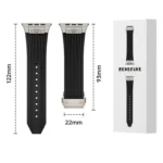 Vertical Texture Titanium Buckle Elastic Silicone Watch Band, For Apple Watch Series 10 46mm, For Apple Watch Series 10 42mm, For Apple Watch SE 2023 44mm, For Apple Watch Ultra 2 49mm - Image 7