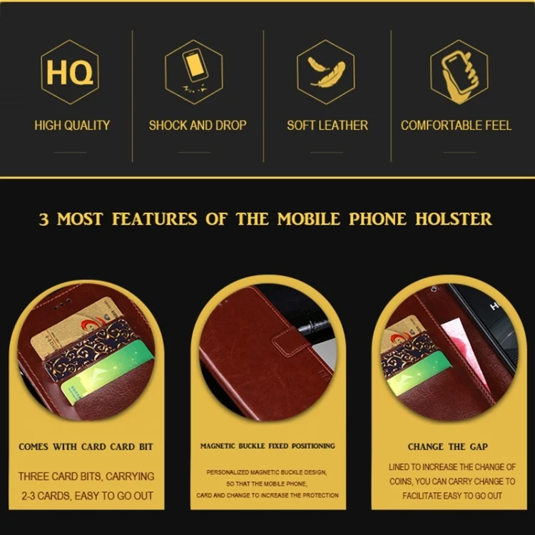 EDA0063809_B3.webp idewei Crazy Horse Texture Leather Phone Case, For OPPO A5 Pro 5G Global, For OPPO Reno13 F 5G - Image 4