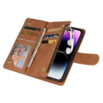 Multifunctional Multi-Card Wallet Phone Leather Case, For iPhone 15 Pro Max, For iPhone 15 Pro, For iPhone 15 Plus, For iPhone 15 - Image 6