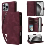 Multifunctional Multi-Card Wallet Phone Leather Case, For iPhone 16 Pro Max, For iPhone 16 Pro, For iPhone 16 Plus, For iPhone 16
