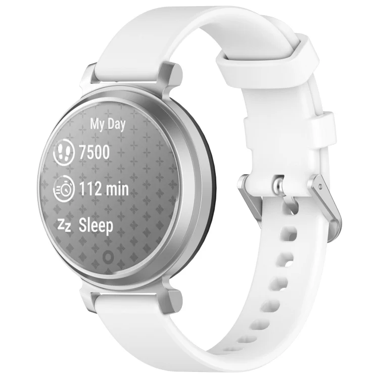 14mm Silver Buckle Silicone Watch Band Wristband