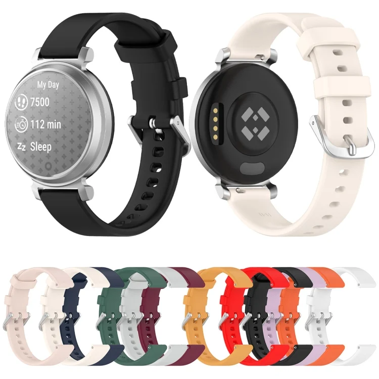 EDA0064051_B1.webp 14mm Silver Buckle Silicone Watch Band Wristband - Image 2
