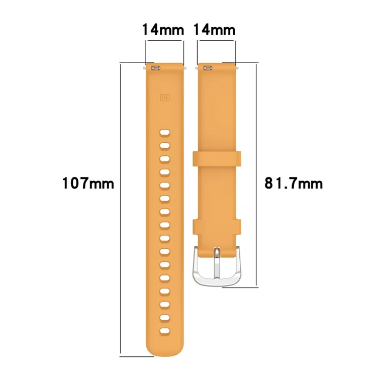 EDA0064051_B2.webp 14mm Silver Buckle Silicone Watch Band Wristband - Image 3